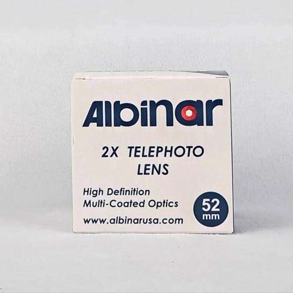 Albinar 2x Telephoto Lens 52mm Professional High Def Speed HD MC - Black NEW - Picture 3 of 6